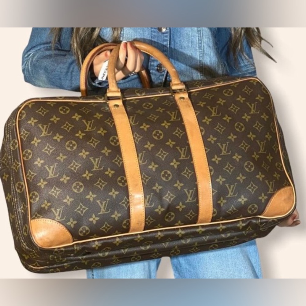AUTH Louis Vuitton Travel Bag Sirius 50 Brown Monogram 181485E Used Handbag